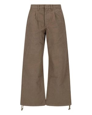 Jeanerica High-Waisted Wide-Leg Pants - Brown