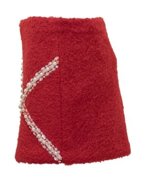 Des Phemmes Chic Mini Skirt - Red