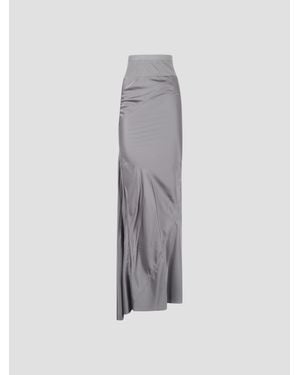 Rick Owens Slim Long Coda Skirt - White