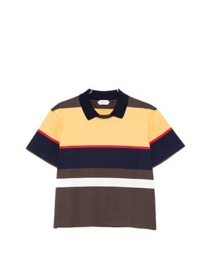 Versace Embroidered Logo T-Shirt With Short Sleeves - Blue