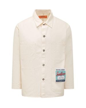 Universal Overall Cotton Bio Wash Jacket Coverall - White