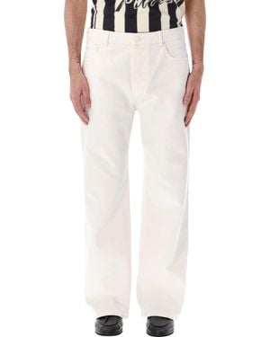 Ami Paris Modern Relaxed Fit Cotton Twill Jeans - White