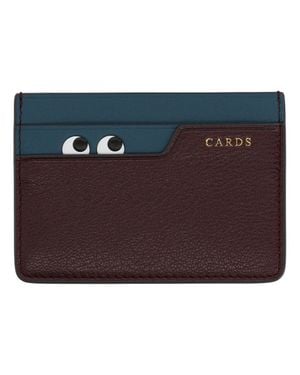 Anya Hindmarch "Peeping Eyes" Card Holder - Brown