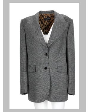 Dolce & Gabbana Patterned Jacket For - Gray