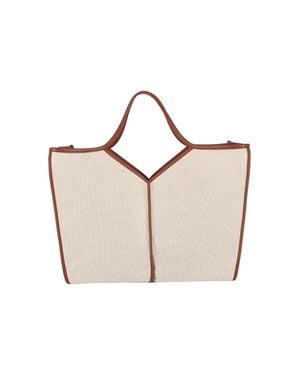 Hereu Natural Jute & Calf Leather Shoulder Bag