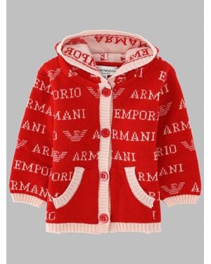 Emporio Armani Boys Baby Wool Silk Cashmere Jacket - Red