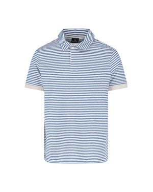 Paul Smith Cotton-Linen Polo Shirt - Blue
