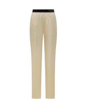 Tom Ford Silk Blend Pants - Natural