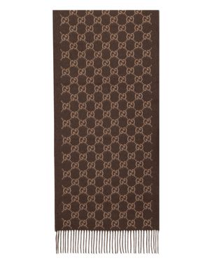 COUTR.COM Gucci Gg Cashmere Scarf - Brown
