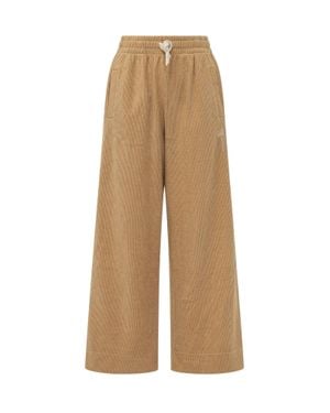 Palm Angels Palm Tree Chenille Pants - Natural