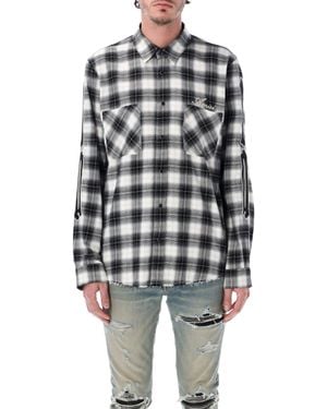 Amiri Bones Flannes Shirt - Blue