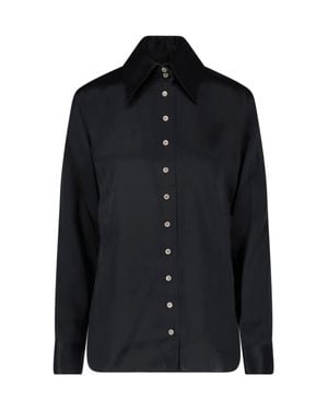 KHAITE Button-Front Tailored Shirt - Black