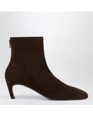 TOTEME Suede Ankle Boots - Brown