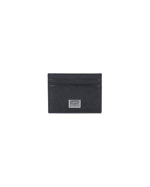 Dolce & Gabbana Calf Leather Wallet With Viscose Lining - Black