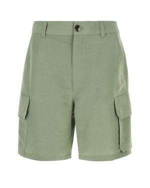 Loewe Paula's Ibiza Sage Canvas Paula S Ibiza Bermuda Shorts - Green