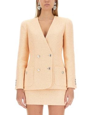 Alessandra Rich Tweed Jacket - Natural