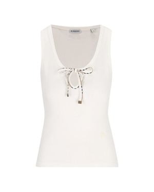 Burberry Cotton Tank Top - White
