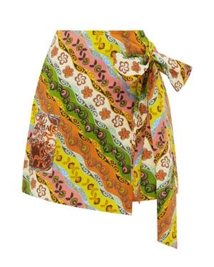 ALÉMAIS Functional Side Tie Skirt With Center Back Invisible Zipper - Yellow