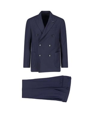 Lardini Double-Breasted Suit - Blue