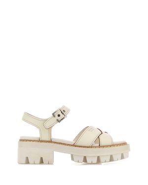 Prada Leather Sandals - White