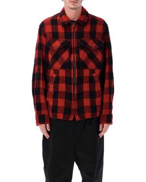 Junya Watanabe X Filson Check Zip Overshirt - Red