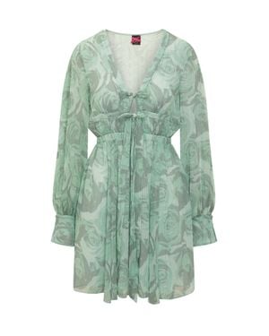 Pinko Mini Suit Shorts With Adjustable Drawstring - Green