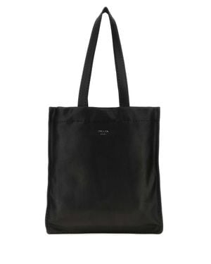 Prada Skin Mini Leather Handbag - Black