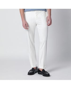 PT Torino Slim Fit Cotton Blend Pants - White