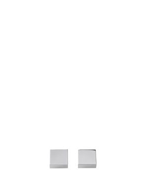 Phoebe Philo Mini Cube Earrings With Pin And Clip - White