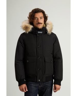 Woolrich Detachable Fur Polar Bomber Jacket - Black