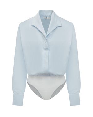 Mom's Pants Mom's Mini Structured Shirt - Blue