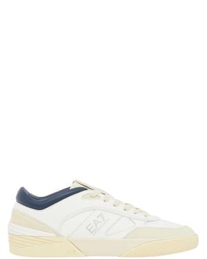 EA7 100% Bovine Leather Sneakers For - White