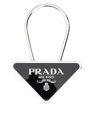 Prada Metal Key Ring - Black