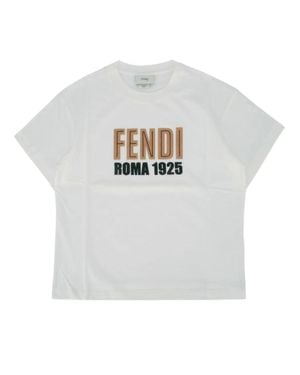 Fendi T Shirt With Logo - White