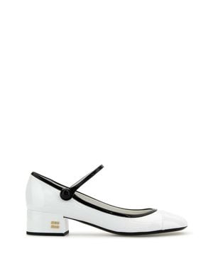 Miu Miu Leather Pumps - White