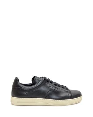 Tom Ford Premium Leather Sneakers - Blue