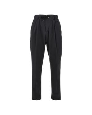 Herno Drawstring-Waist Tapered Pants For - Black