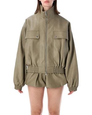 Frankie Shop Nolita Faux Leather Bomber Jacket - Multicolor
