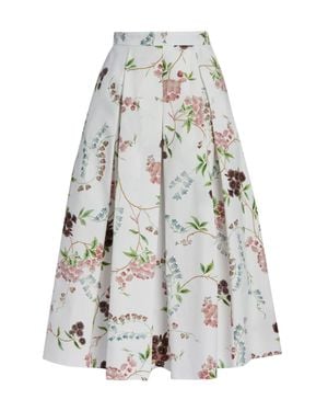 Erdem Floral Print Midi Skirt - White