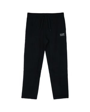 EA7 E. A.7 Train Refined M Paint Effect Cotton Pants For - Black