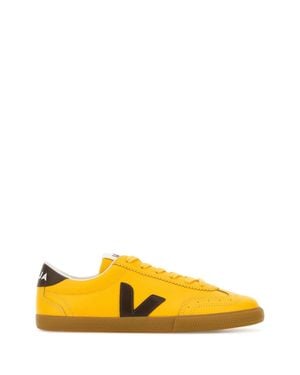 Veja Leather Volley O. T. Sneaker - Yellow