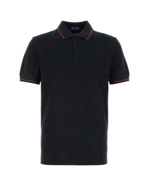 Fred Perry Piqué Polo Shirt - Black