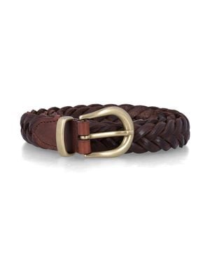 Mancini 1979 Braided Leather Belt - Brown