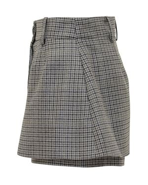 Des Phemmes Mini Pinstripe Shorts - Gray