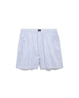 Balenciaga Stripes Boxer Swim Shorts - Blue