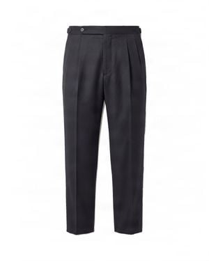 BOSS Pleated Tapered Pants - Blue