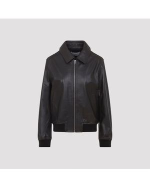 Yves Salomon Leather Jackets - Black