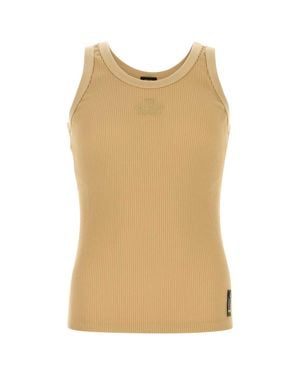 Fendi Stretch Nylon Tank Top - Natural
