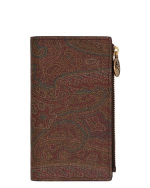 Etro Paisley Wallet - Brown