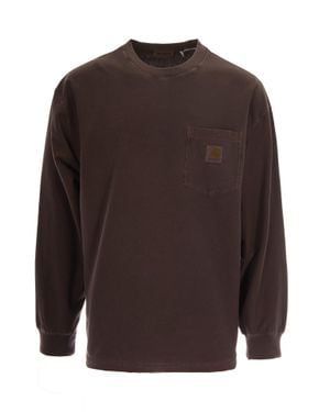 Carhartt Long-Sleeve Pocket T-Shirt - Brown